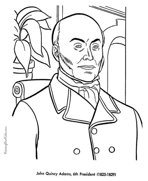 Kids who color generally acquire and use knowledge more efficiently and effectively. John Quincy Adams Coloring pages - Free and Printable!