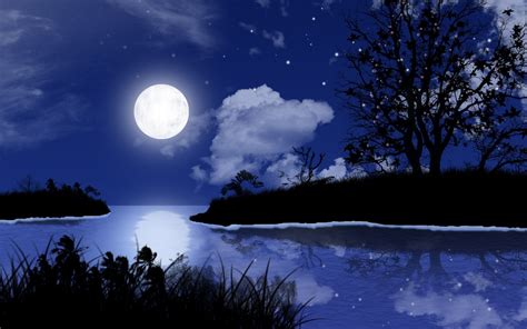 Full Moon Night Wallpaper 43757 Baltana