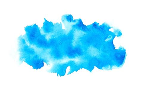 Fondo De Trazo De Pintura De Manchas De Acuarela Azul Pintura Foto