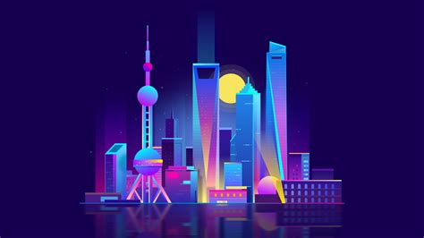 2560x1440 Shanghai City Hd Illustration 1440p Resolution Hd 4k