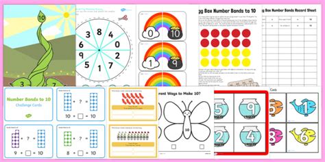 Number Bonds And Counting On Games Printable Ks1