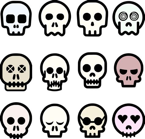 Skull Emoji Vector Clipart Image Free Stock Photo