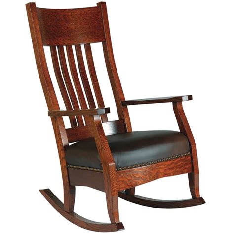 Macarthur Amish Rocking Chair In Mission Style Cabinfield