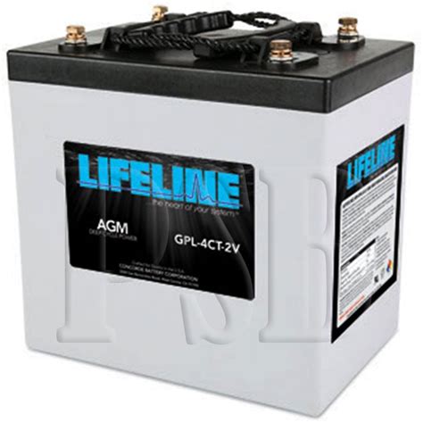 Gpl 4ct 2v Lifeline Oem 2 Volt 660ah Sealed Agm Deep Cycle Rv Battery