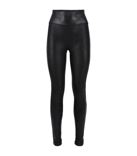 Spanx Black Ready To Wow Faux Leather Leggings Harrods Uk