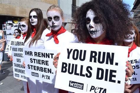 Dramatic Peta Protest Highlights Cruelty Of Running With The Bulls