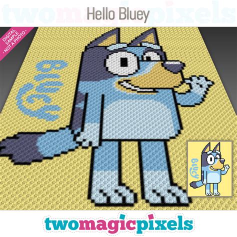 Bluey Pixel Art Grid Lets Watch Bluey Pixel Drawing Drawing Pixel