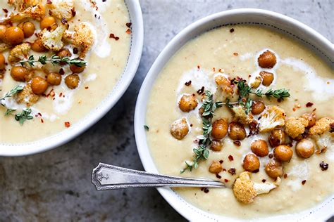 Roasted Cauliflower And Chickpea Soup Recipe Sahara S Cooking