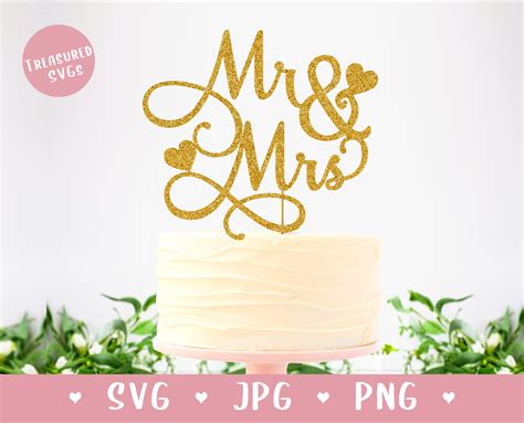 Svg Mr And Mrs Cake Topper Mr Mrs Svg Digital Download Etsy Uk