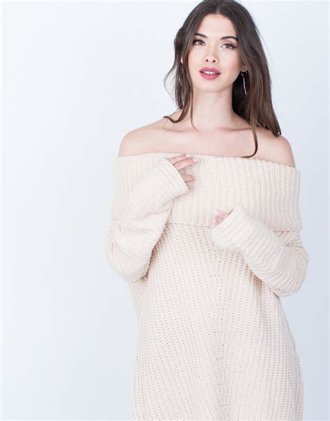 Chunky Off The Shoulder Sweater 2020ave