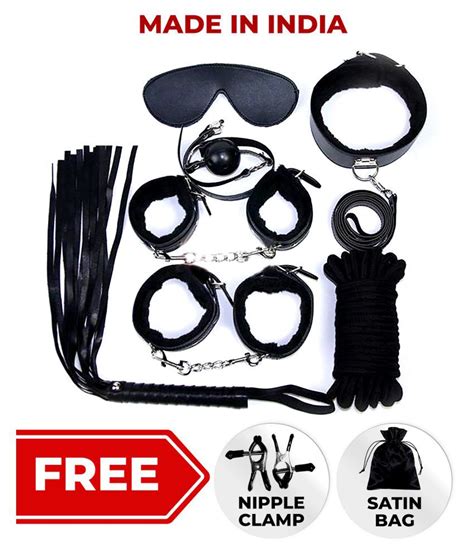 Kamuk Life Black Leather Bdsm Bondage Sex Toy Kit For Adult Party Fun Honeymoon Couples Sm