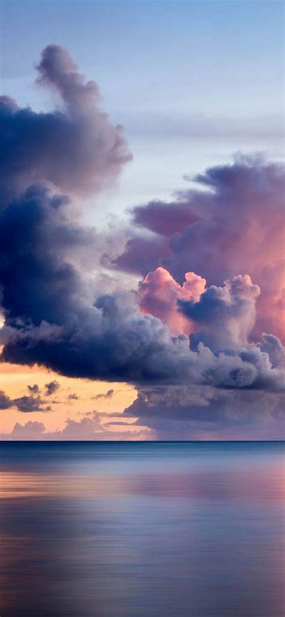 Sky Sea Clouds Calm Water Nature Calming