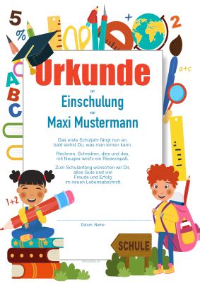 Urkunde vorlage kinder wir haben 19 bilder über urkunde vorlage kinder einschließlich bilder fotos hintergrundbilder und mehr. Kinderurkunde zur Einschulung (Schulmaterial) | Pdf ...