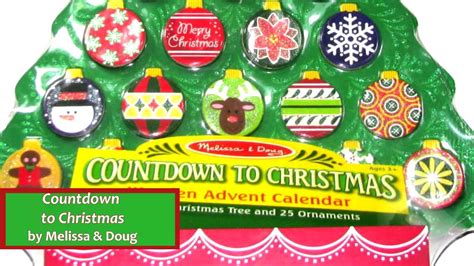 Slice and pretend to bake a dozen wooden cookies, then decorate them for christmas! Countdown to Christmas by Melissa & Doug 3571 - YouTube