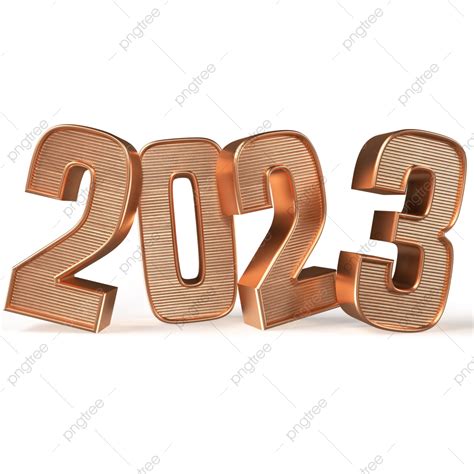 2023 Gouden Vette Letters 3d Illustratie 2023 Gouden 2023 Kerst