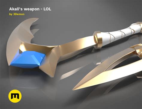 Kda Akalis Weapons League Of Legends 3demon 3d Print Models Download