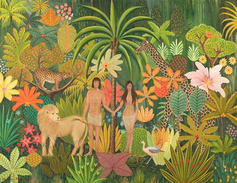 Adam And Eve Inside Garden Of Eden Daphne Stephenson