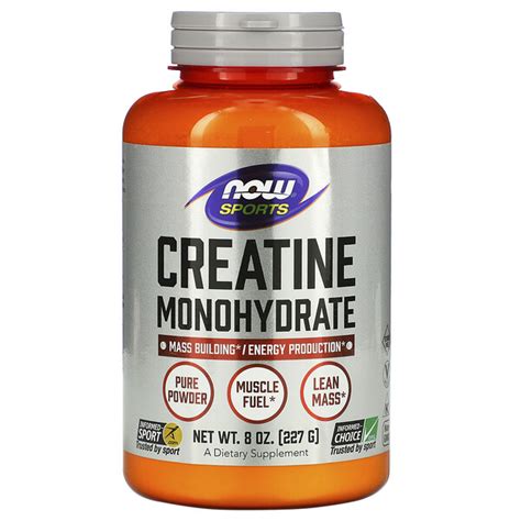 Now Foods Sports Creatine Monohydrate Pure Powder 8 Oz 227 G Iherb