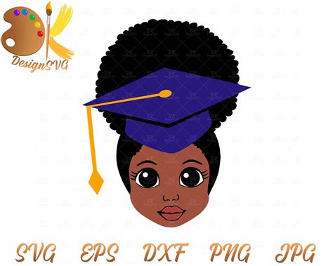 Afro Girl Graduation Svg School Black Girl Svg Graduation Etsy Uk