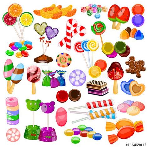 Assorted Colorful Candy Collection Caramelos Dibujos Caramelos