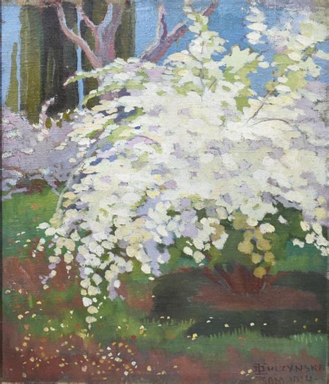 Unknown Impressionist Signed Landscape With Cherry
