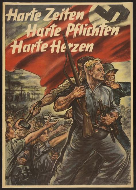 German World War 2 Poster Harte Zeiten Photograph By Everett