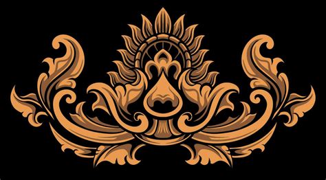 Beautiful Carved Decorative Ornaments Vector Design For Elements