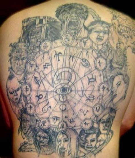 Illustration of thin line vector zodiacal symbols. Cross Tattoo Galleries