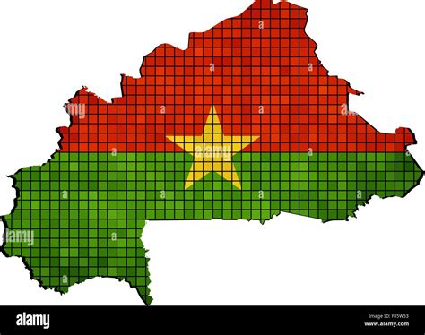 Burkina Faso Map With Flag Inside Stock Vector Image And Art Alamy