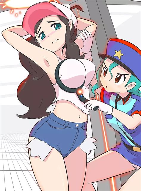 Hilda is hiding a weapon from Officer Jenny Pokémon nudes animearmpits NUDE PICS ORG