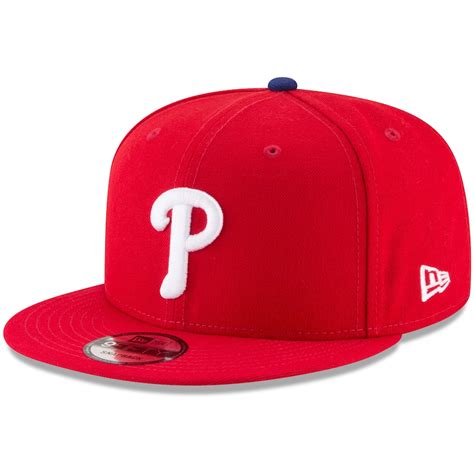 Mens Philadelphia Phillies New Era Red Team Color 9fifty Snapback Hat