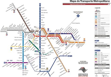 Mapa do metro de São Paulo XM Noticias