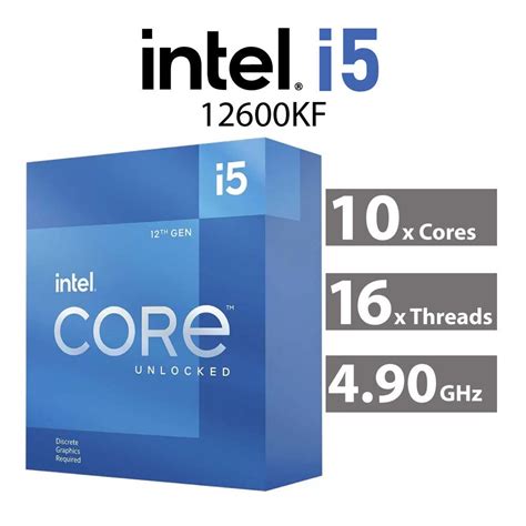 Intel Core I5 12600kf Alder Lake 10 Core 370ghz Lga1700 125w