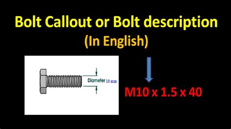 English Bolt Call Out How To Read Bolt Specification Youtube