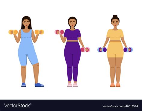 Young Fat Girls Royalty Free Vector Image Vectorstock
