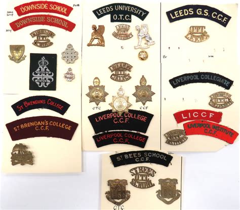 31 X Ccf And Otc Cap Badges And Titlescap Badges Include Brass Downside