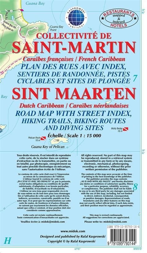 Saint Martin Sint Maarten Dutch And French Caribbean Street Map By