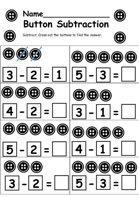 Free Printable Kindergarten Subtraction Worksheets Printable Templates