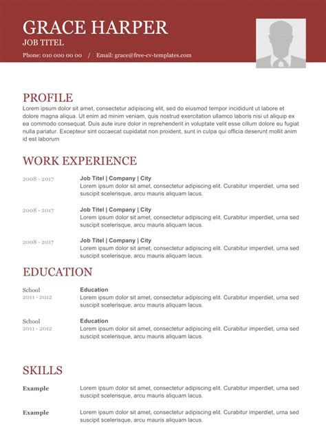 Basic Cv Templates For Word Land The Job With Our Free Templates