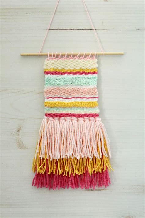 Diy Colorful Weaving Art Weaving Easy Diy Crafts Weaving Art