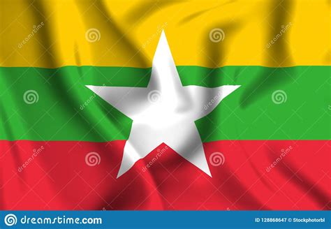 Myanmar flag illustration stock illustration. Illustration of flag ...