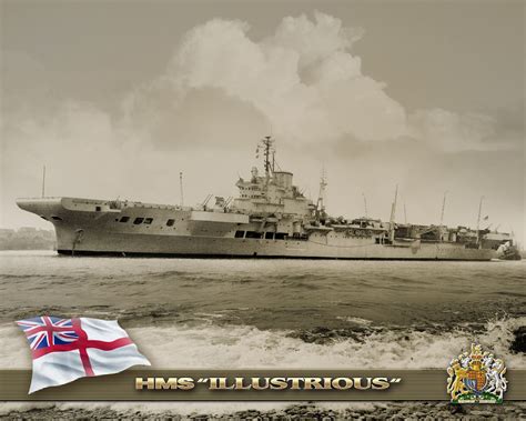 Hms Illustrious Lead Ship Of Her Class Of Aircraft Carriers Built For The British Royal
