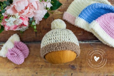 Crochet Baby Beanie Hat A Free Pattern Maisie And Ruth