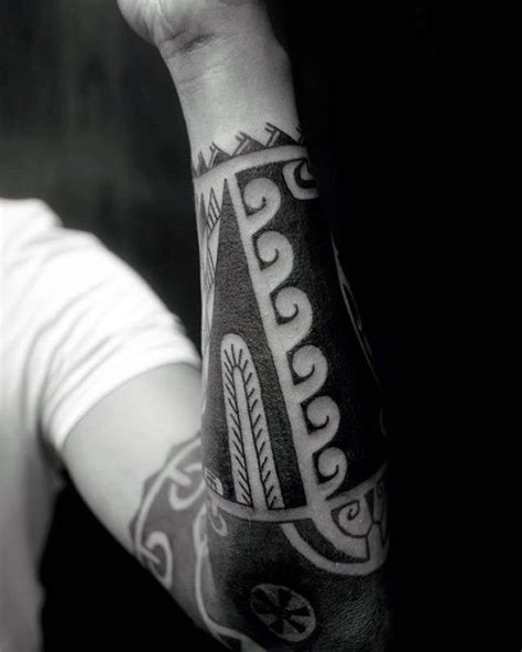 40 Polynesian Forearm Tattoo Designs For Men Masculine Tribal