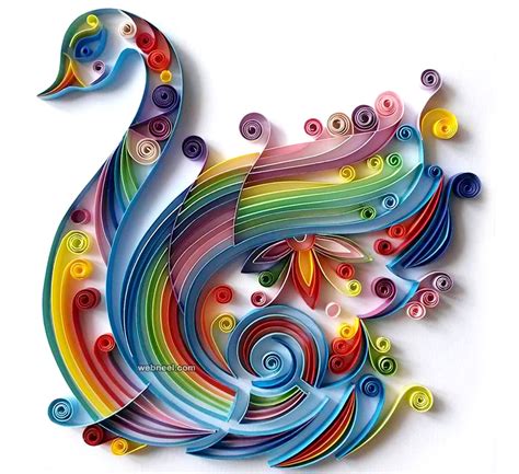 Swan Quilling Art Design 13 Full Image