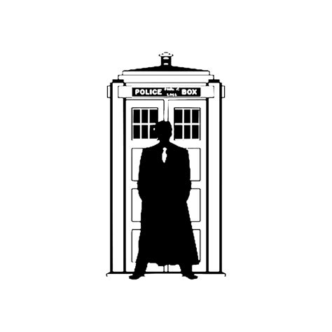 Doctor Who Silhouette Tardis Png Vinyl Decal Sticker Vinyl Decal