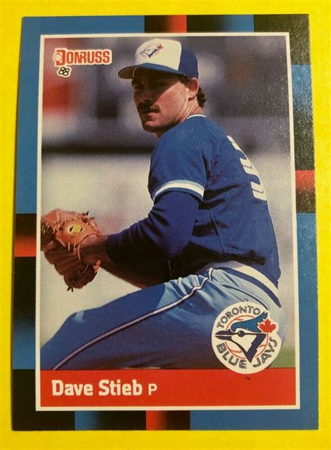 1988 Donruss Dave Stieb 148 Baseball Card Toronto Blue Jays Ebay