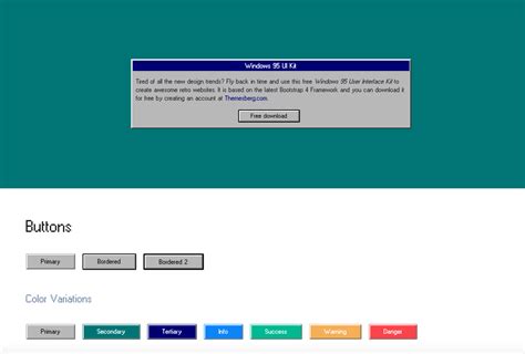 Github Themesbergwindows 95 Ui Kit 💾 Windows 95 Ui Kit Made With