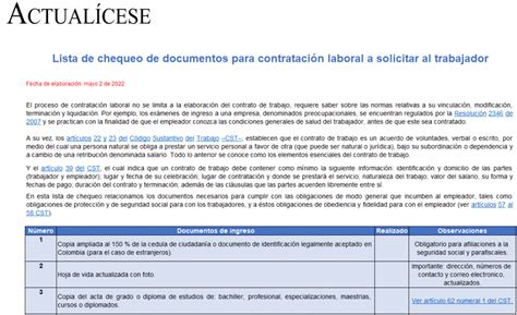 20 Modelos De Contratos De Trabajo En Colombia Actualícese