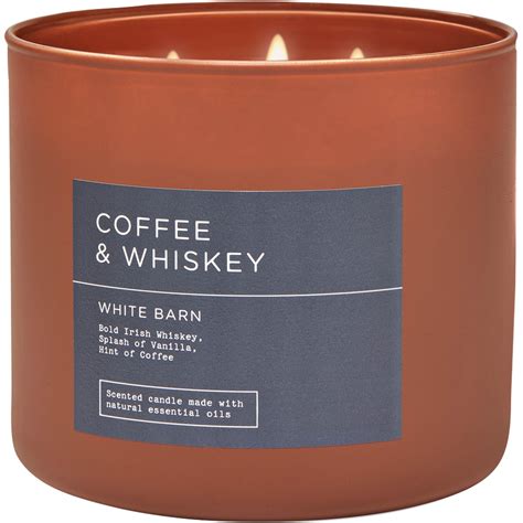Bath And Body Works White Barn Neutral Coffee And Whiskey 3 Wick Candle